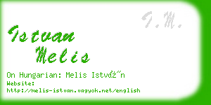 istvan melis business card